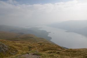 Výhled na jezero Loch Lomond